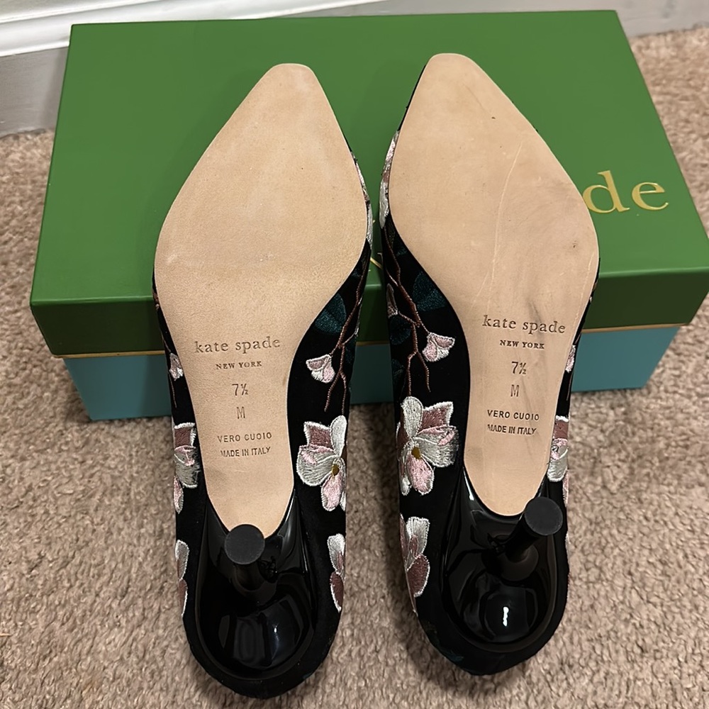 Stunning Kate spade Lynne floral embroidered heels - Picture 8 of 8